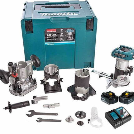 Fresatrice a bordo cordless Makita DRT50RTJX3 18V LXT con motore Brushless