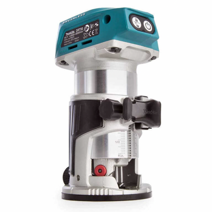 Fresatrice a bordo Makita DRT50ZJX2 18V LXT Brushless – Solo corpo macchina con accessori e valigetta Makpac (senza batteria e caricabatterie)