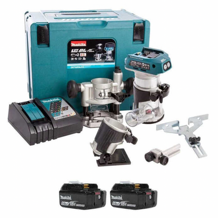 Fresatrice a bordo cordless Makita DRT50RTJX2 18V LXT con motore Brushless